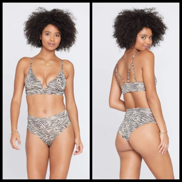 💕L*SPACE💕 Animal Instinct Bikini Set Medium NWT - Picture 5 of 12